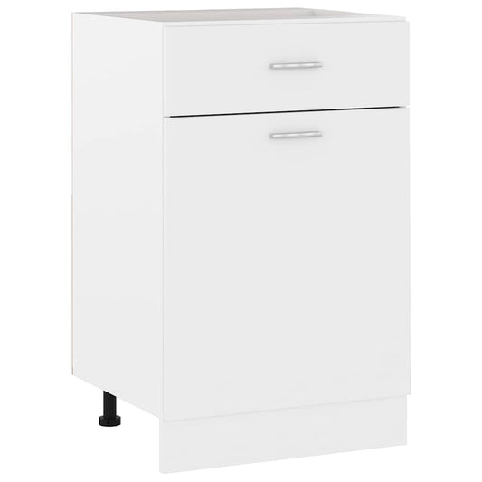 Drawer Bottom Cabinet Lyon White 50x46x81.5 cm Engineered Wood