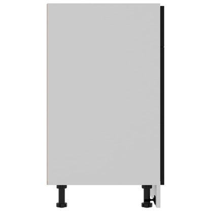 Drawer Bottom Cabinet Black 80x46x81.5 cm Engineered Wood