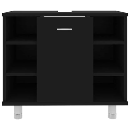 Bathroom Cabinet Black 60x32x53.5 cm Engineered Wood
