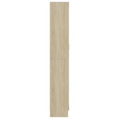 Vitrine Cabinet Sonoma Oak 82.5x30.5x185 cm Engineered Wood