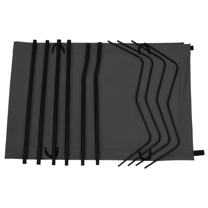 Camping Bed 180x60x19 cm Oxford Fabric and Steel Black
