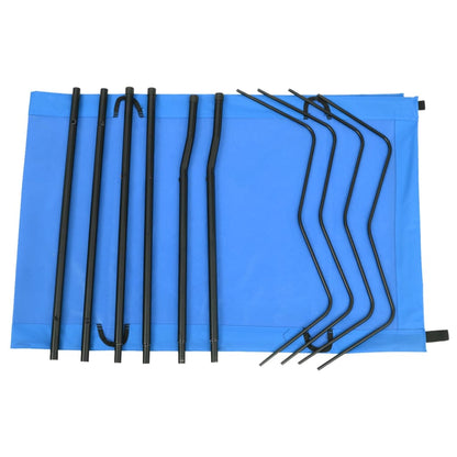 Camping Beds 2 pcs 180x60x19 cm Oxford Fabric and Steel Blue