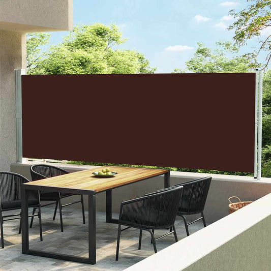 Patio Retractable Side Awning 600x160 cm Brown