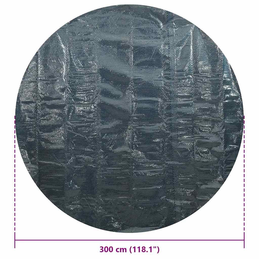 Floating PE Solar Pool Film 300 cm Black and Blue