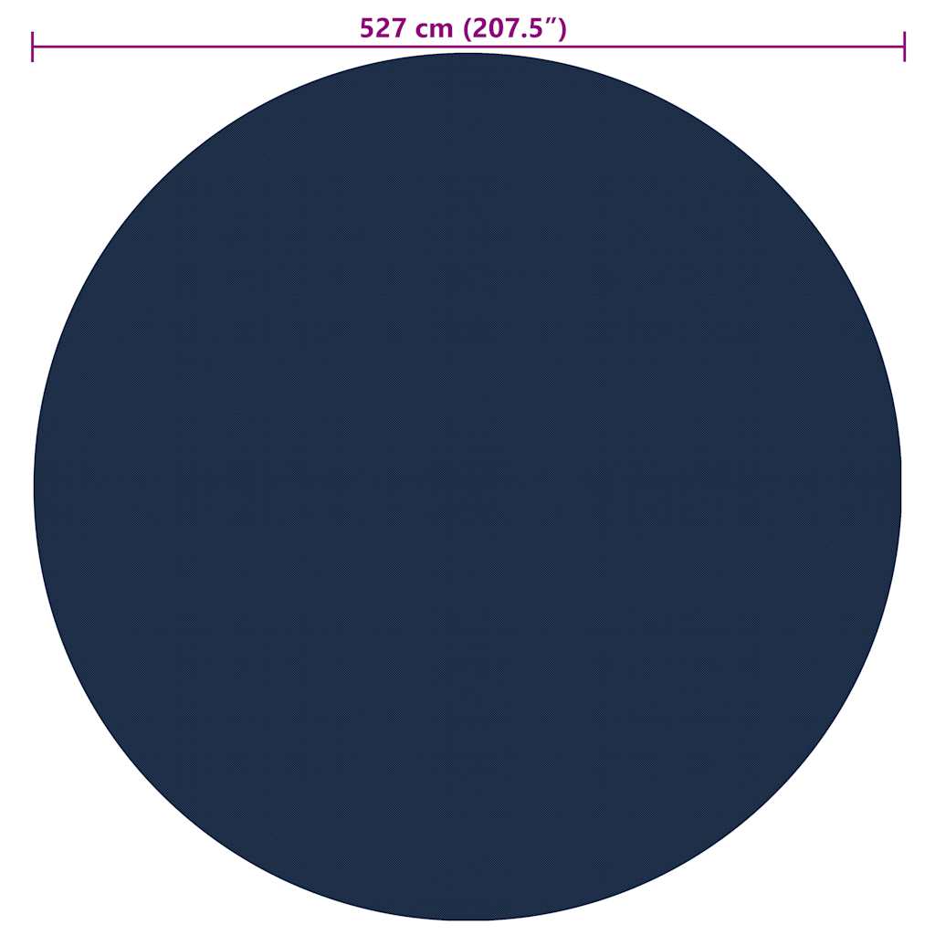 Floating PE Solar Pool Film 527 cm Black and Blue