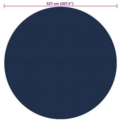 Floating PE Solar Pool Film 527 cm Black and Blue