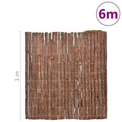 Bark Fence Brown 100 x 600 cm Bark