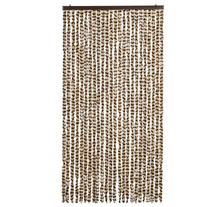 Insect Curtain Beige and Brown 100x220 cm Chenille