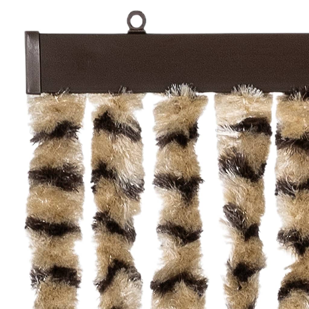 Insect Curtain Beige and Brown 100x220 cm Chenille