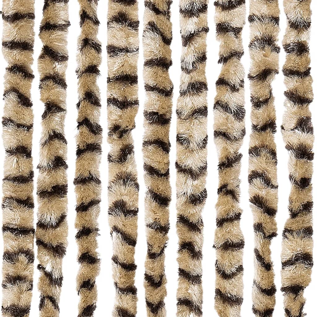 Insect Curtain Beige and Brown 100x220 cm Chenille