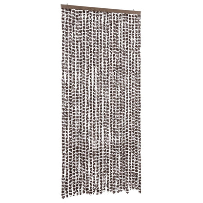Insect Curtain Brown and White 100x220 cm Chenille