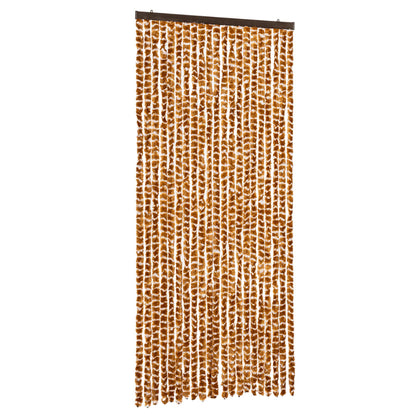 Insect Curtain Ochre and White 90x220 cm Chenille