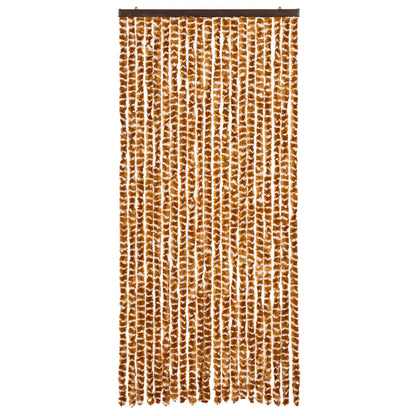 Insect Curtain Ochre and White 90x220 cm Chenille