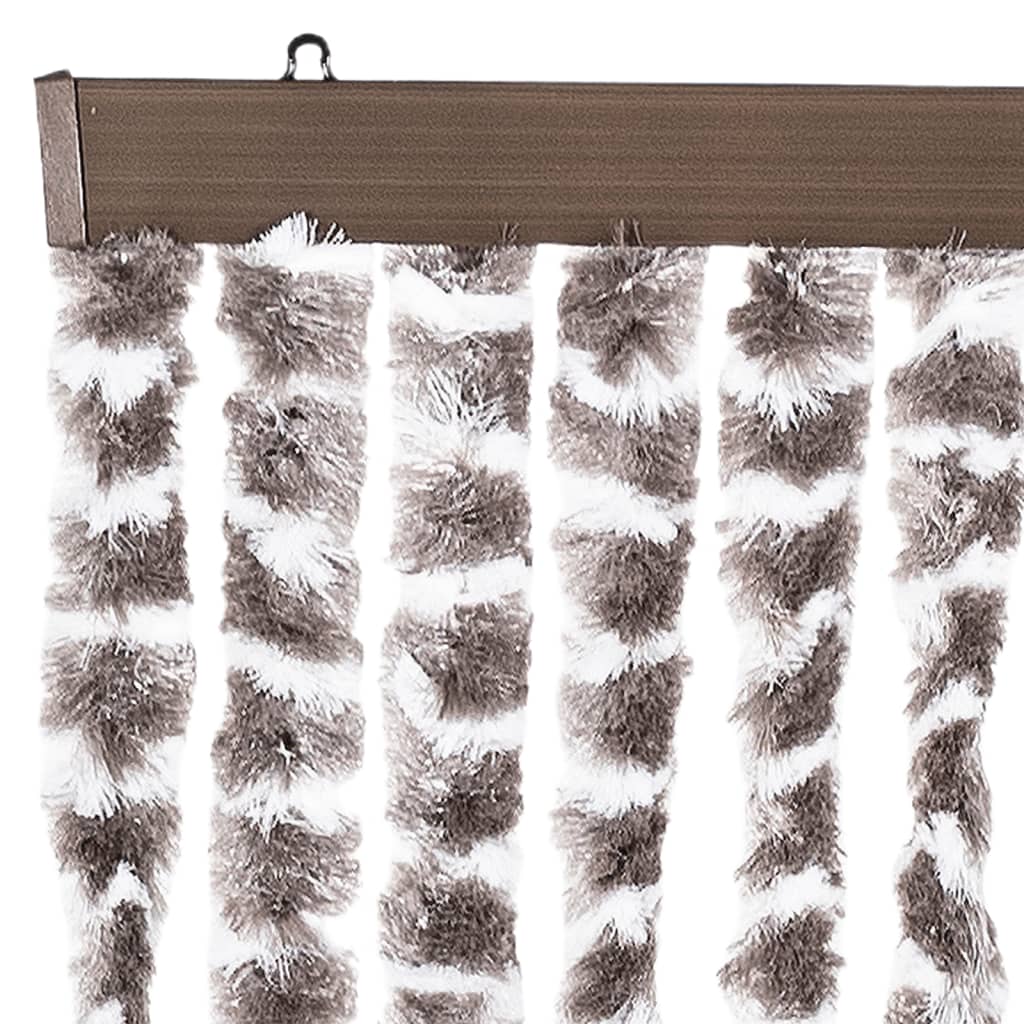 Insect Curtain Taupe and White 90x220 cm Chenille