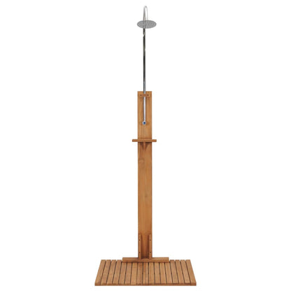 Garden Shower 75x75x210 cm Solid Teak Wood