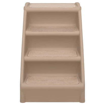 Folding Dog Stairs Brown 62x40x49.5 cm