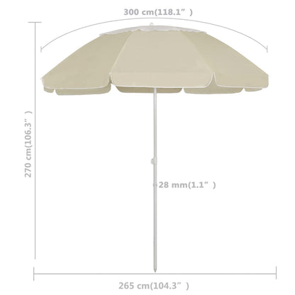 Beach Parasol Sand Yellow 300 cm