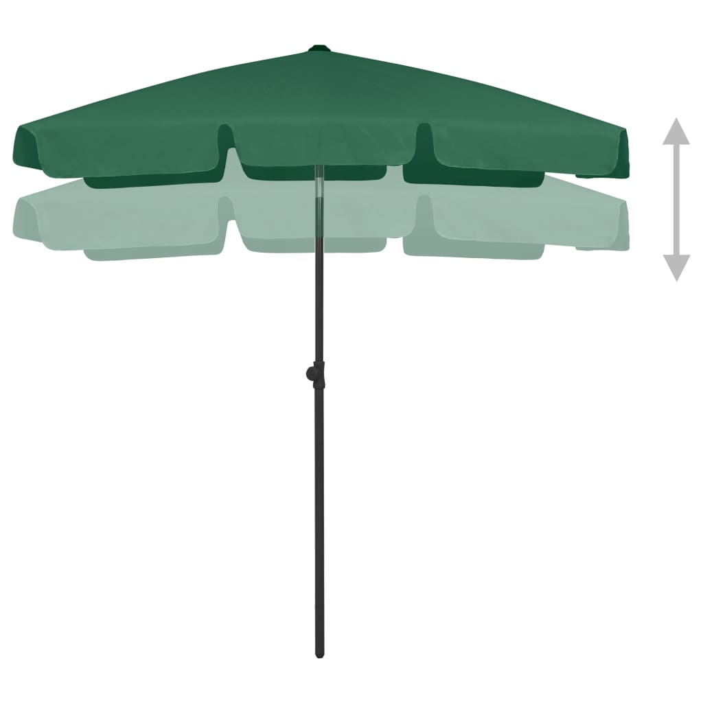 Beach Parasol Green 180x120 cm