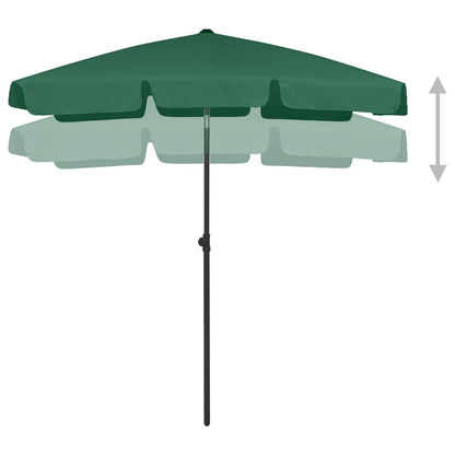 Beach Parasol Green 180x120 cm