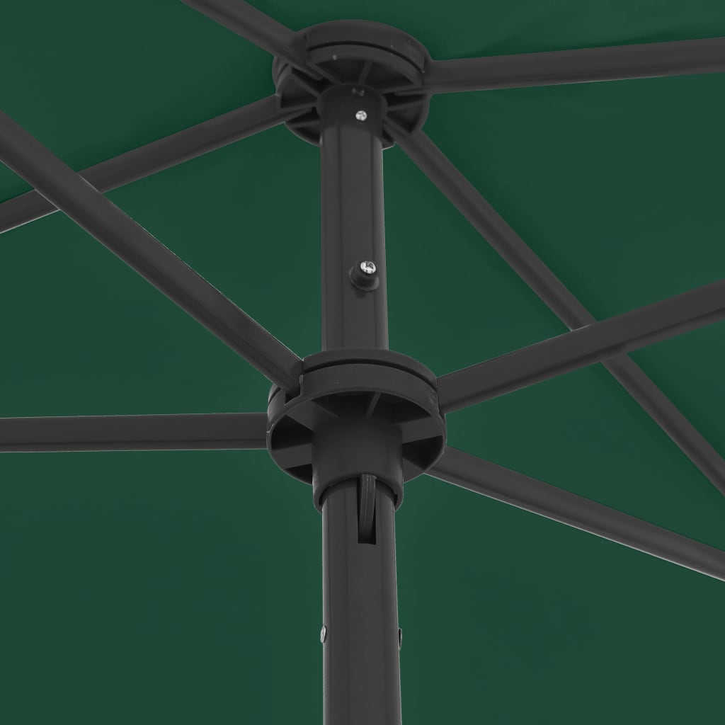 Beach Parasol Green 180x120 cm