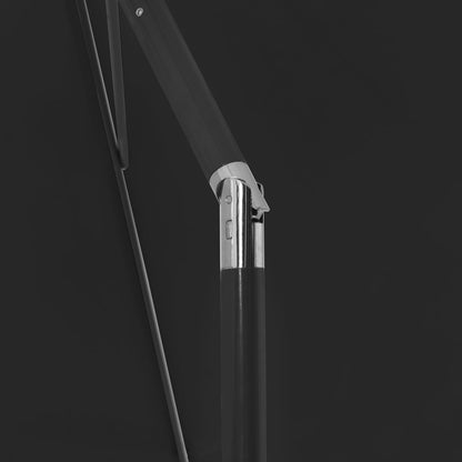 Beach Parasol Black 180x120 cm