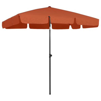 Beach Parasol Terracotta 200x125 cm