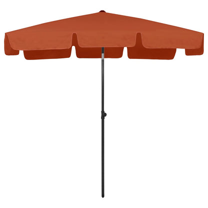 Beach Parasol Terracotta 200x125 cm