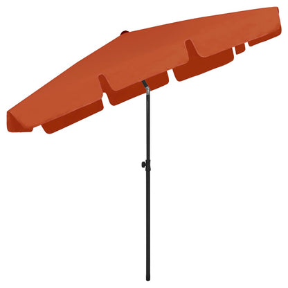 Beach Parasol Terracotta 200x125 cm