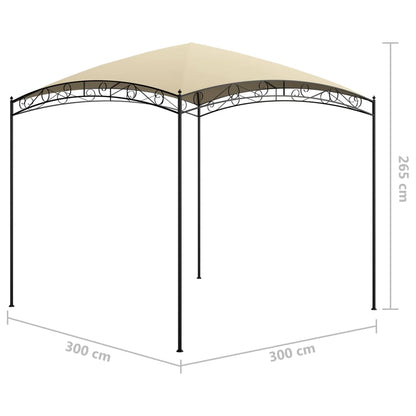 Gazebo 3x3x2.65 m Cream 180 g/m²