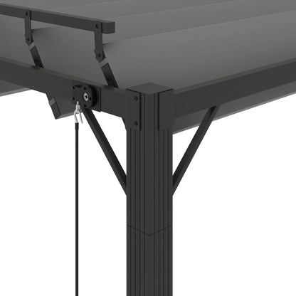 Gazebo with Louvered Roof 3x4 m Anthracite Fabric and Aluminium