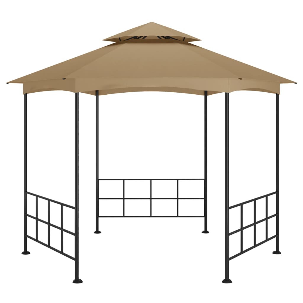 Gazebo with Sidewalls 3.1x2.7 m Taupe