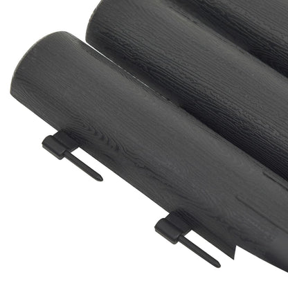 Lawn Edgings 36 pcs Anthracite 10 m PP