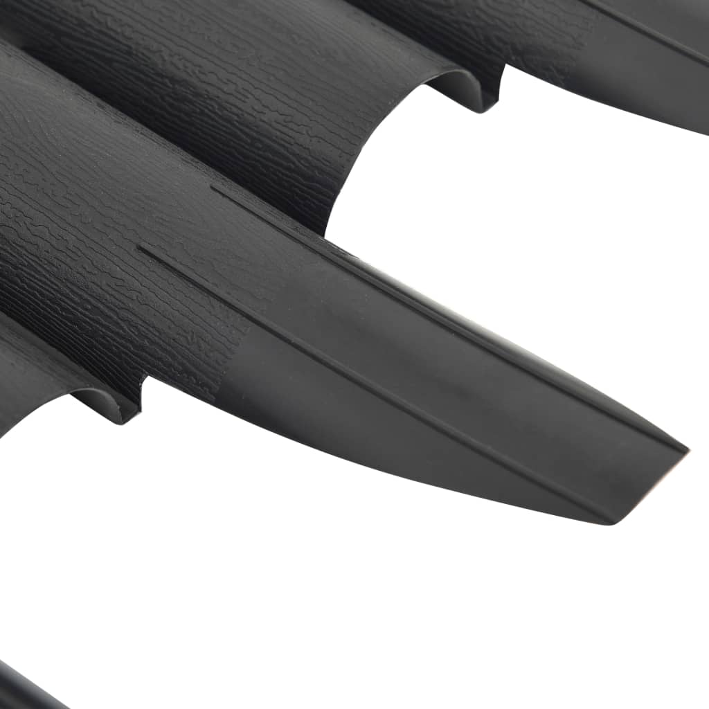 Lawn Edgings 36 pcs Anthracite 10 m PP