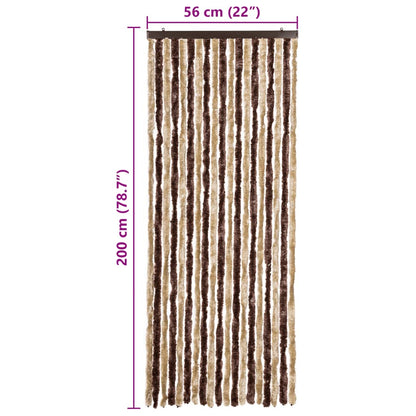 Insect Curtain Beige and Light Brown 56x200 cm Chenille