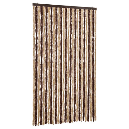 Insect Curtain Beige and Light Brown 118x220 cm Chenille