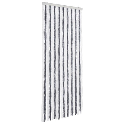Insect Curtain Grey and White 56x200 cm Chenille