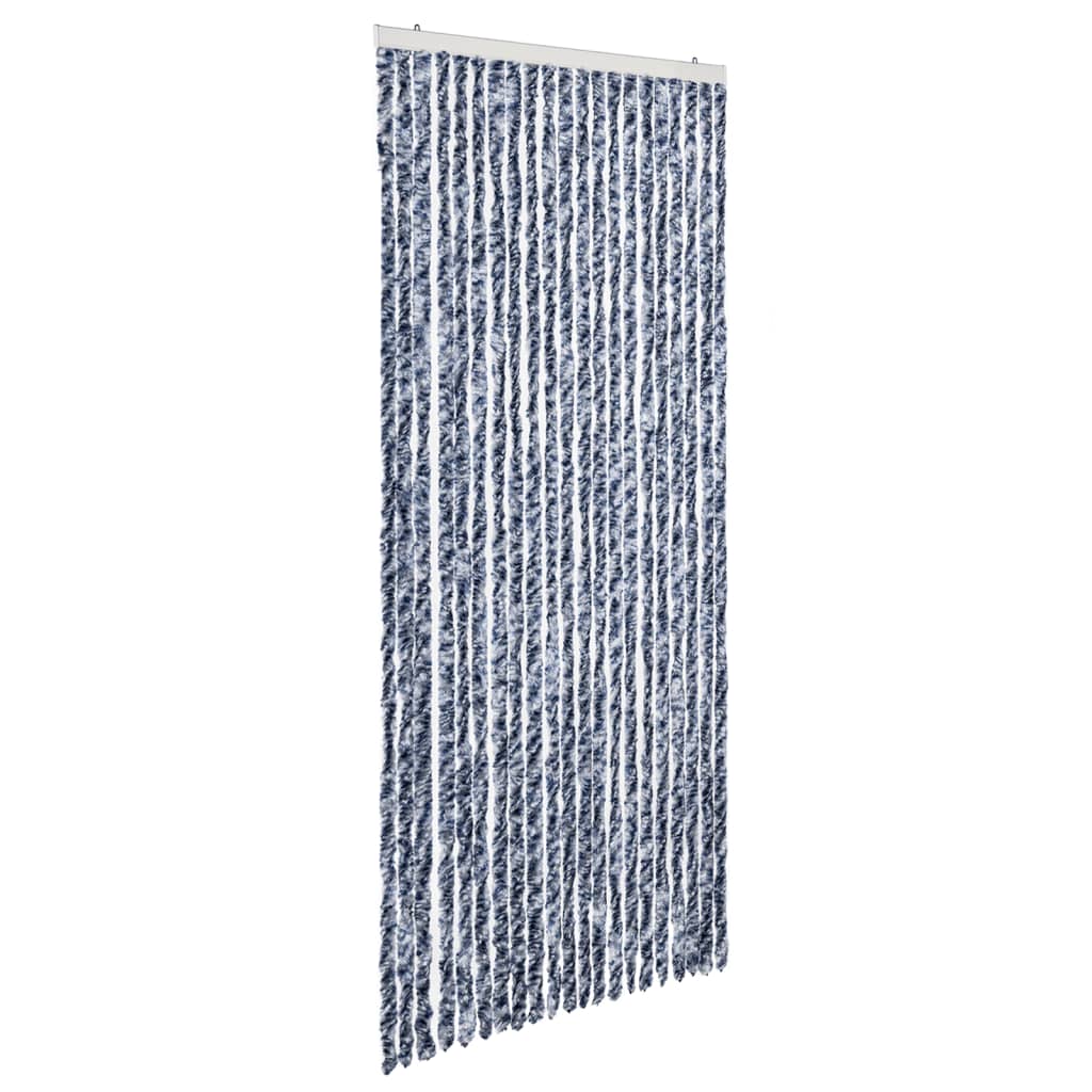 Insect Curtain Blue and White 90x200 cm Chenille