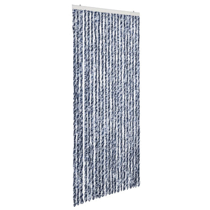 Insect Curtain Blue and White 90x200 cm Chenille