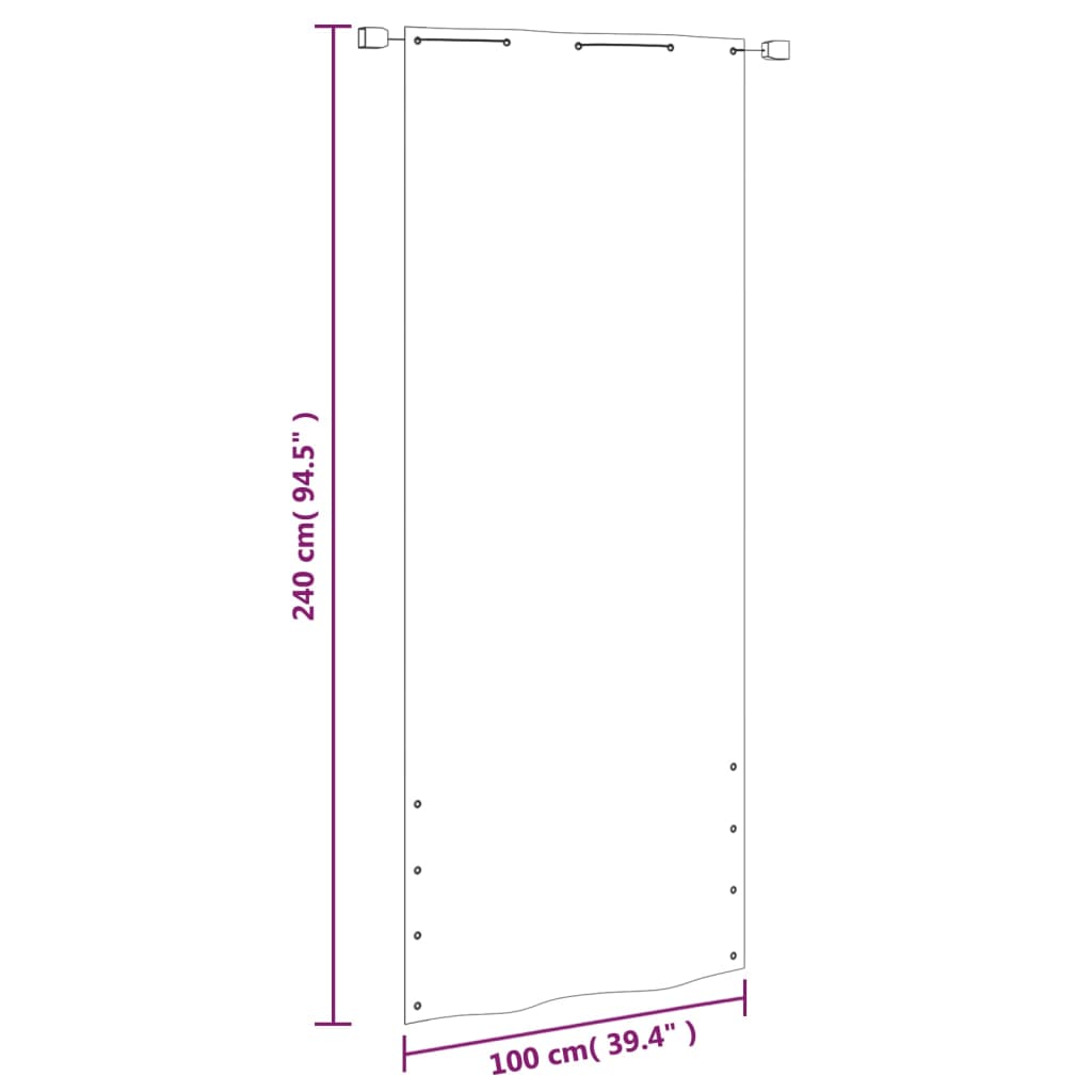 Balcony Screen Light Green 100x240 cm Oxford Fabric