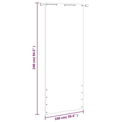 Balcony Screen Light Green 100x240 cm Oxford Fabric