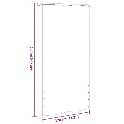 Balcony Screen Light Green 120x240 cm Oxford Fabric