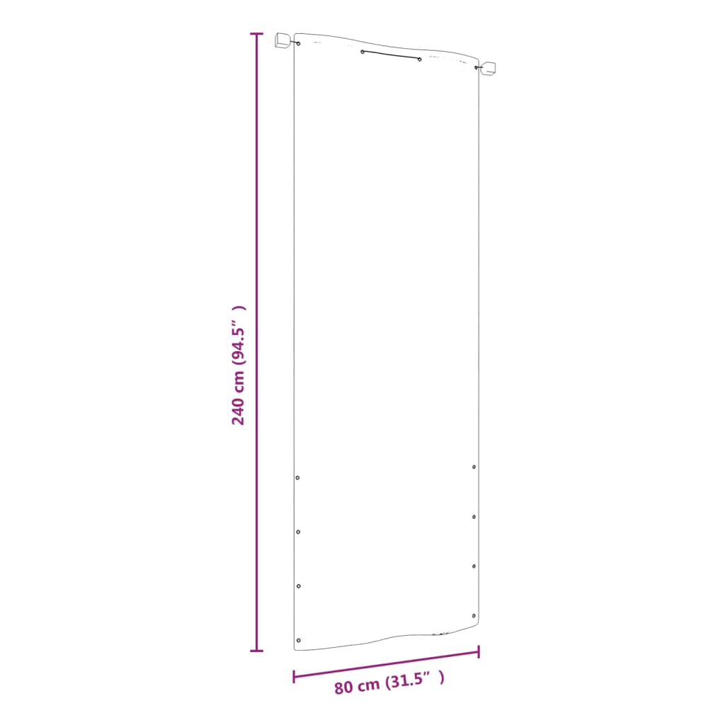 Balcony Screen Red 80x240 cm Oxford Fabric