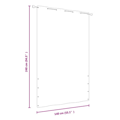 Balcony Screen Red 140x240 cm Oxford Fabric