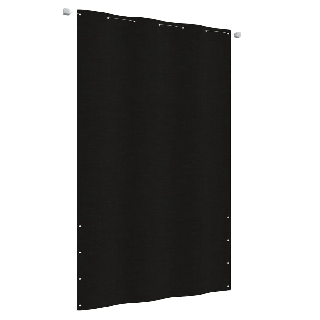 Balcony Screen Black 140x240 cm Oxford Fabric