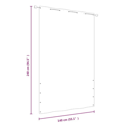 Balcony Screen Black 140x240 cm Oxford Fabric