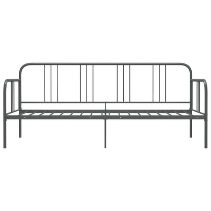 Sofa Bed Frame without Mattress Grey Metal 90x200 cm