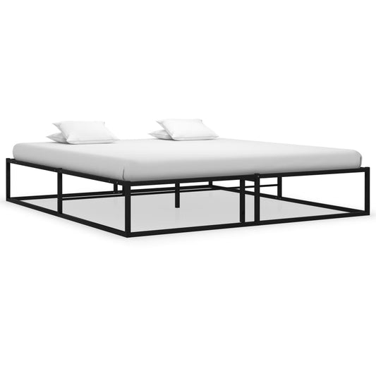 Bed Frame without Mattress Black Metal 200x200 cm