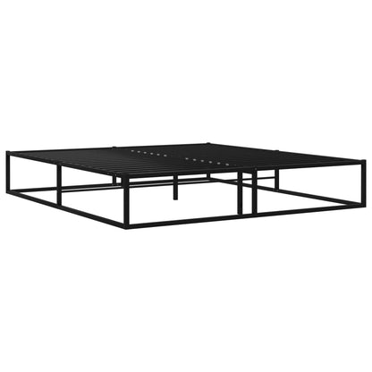 Bed Frame without Mattress Black Metal 200x200 cm