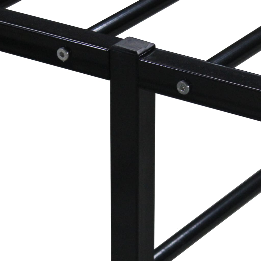 Bed Frame without Mattress Black Metal 200x200 cm