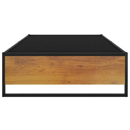 Bed Frame without Mattress Black Metal 100x200 cm